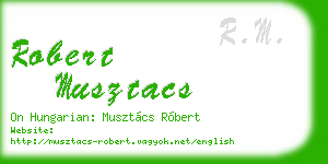 robert musztacs business card